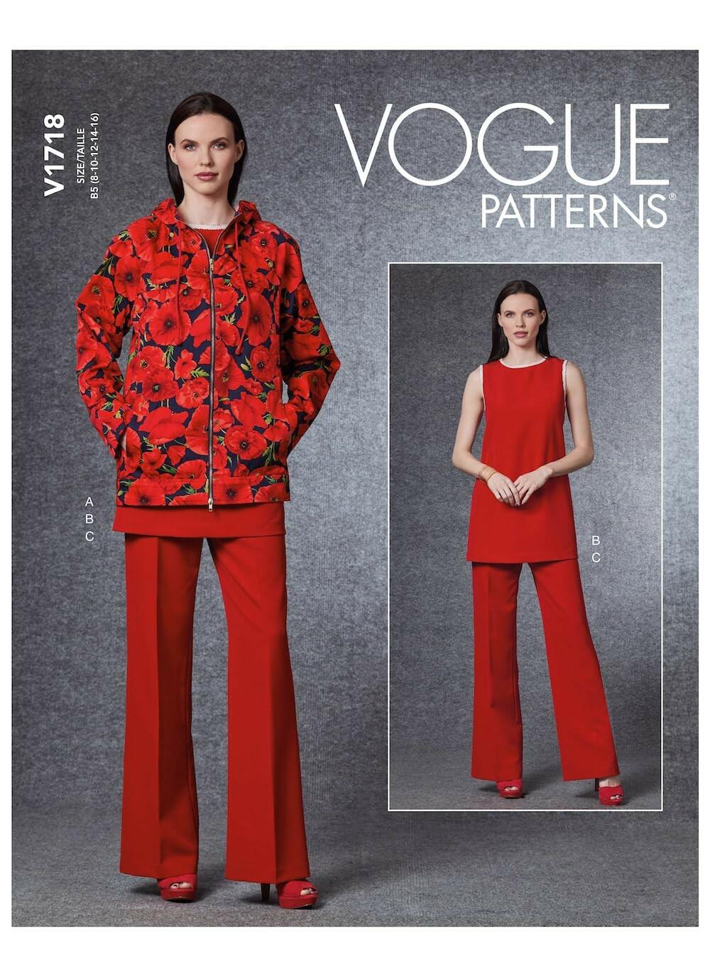 Vogue Patterns V1718B5 Misses Sportswear, b5 (8-10-12-14-16), White
