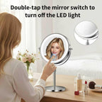 tubbede Makeup Mirror, 1X/30X Double Sided Magnifying Mirror/Switch with 3