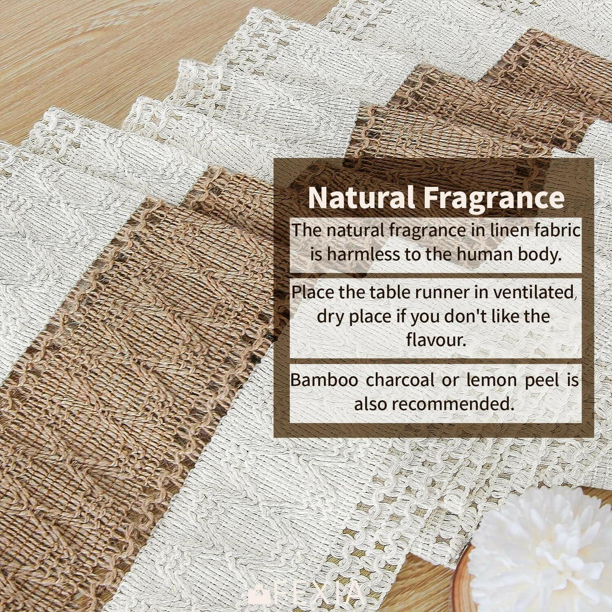 FEXIA Boho Table Runner for Thanksgiving Fall Christmas Home Decor with Tassels