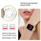 MioHHR Solid Stainless Steel Band Compatible with Apple Watch 44mm(Series
