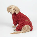 Fitwarm Turtleneck Fleece Dog Sweater Pajamas, Warm Winter Dog Clothes for Small