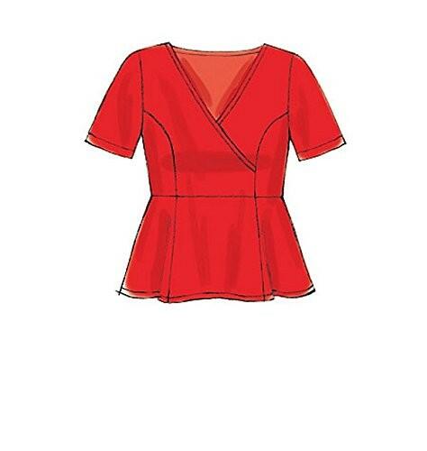 McCall's Patterns M7205 Women's Tops Sewing Template, KK (26W-28W-30W-32W)
