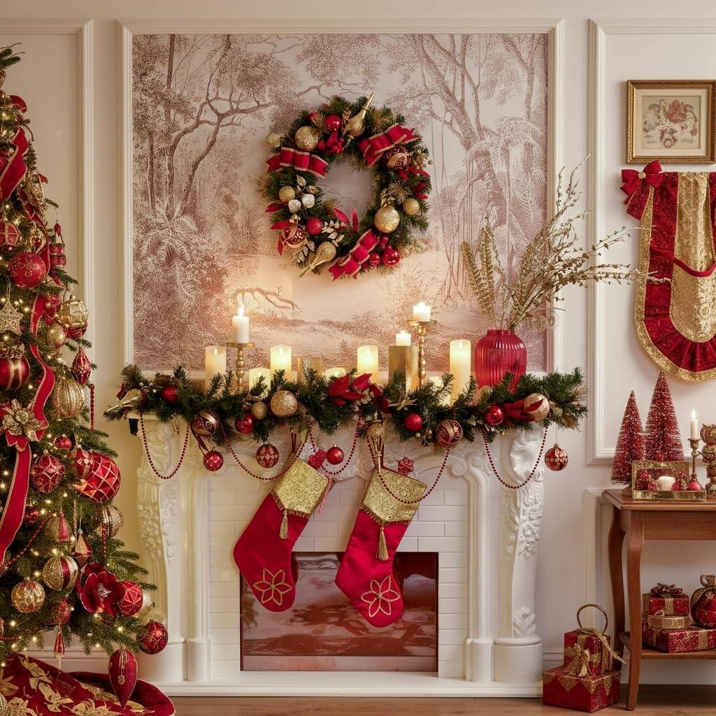 Valery Madelyn 6 Feet Pre-Lit Christmas Garland with Lights for Mantle, Lighted