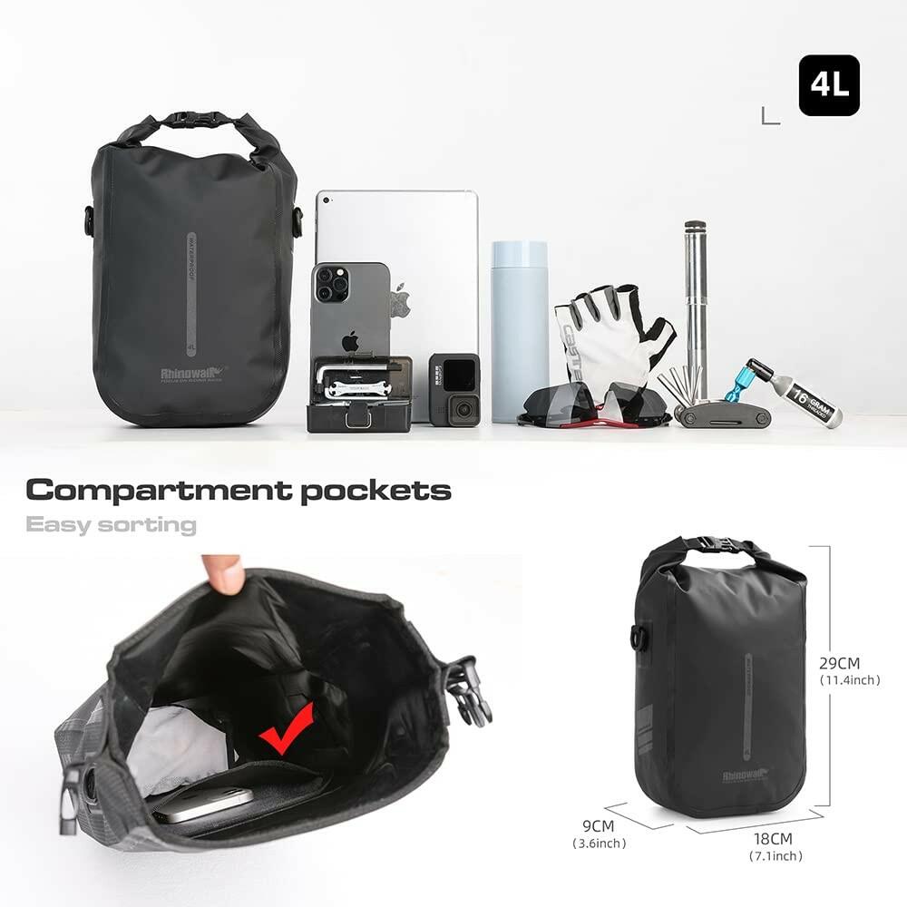 Rhinowalk Bike Front Fork Bag Waterproof Bike Pannier Bag Saddle Bag Shoulder