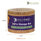 Totally Bamboo Salt Cellar Bamboo Storage Box with Magnetic Swivel Lid, 6 Ounce