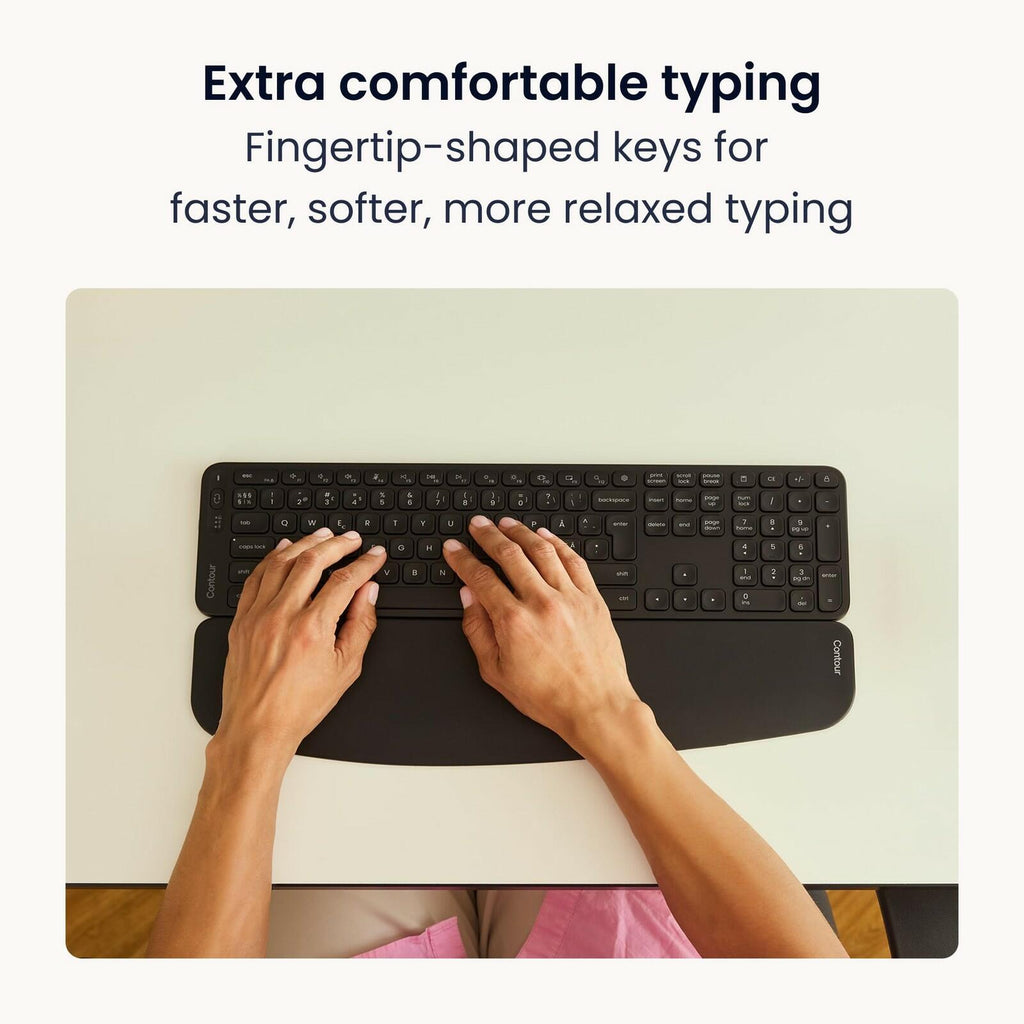 Contour Balance Keyboard: Full-Size Wireless Keyboard with USB Receiver, US