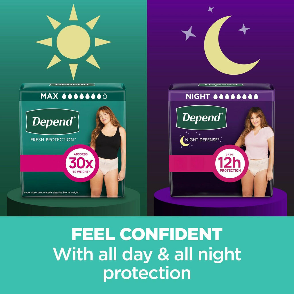 17 count Depend Fresh Protection Adult Incontinence & Postpartum Bladder Leak