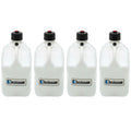 Bushman 4 Pack U-Jug Storage Jug, Portable Plastic Container, 5.5Gal, White