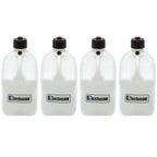 Bushman 4 Pack U-Jug Storage Jug, Portable Plastic Container, 5.5Gal, White