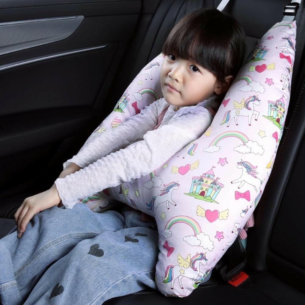 Unicorn Pink eaonitu Travel Pillow Car Cushion for Kids 6 Years Old+ Shoulder