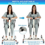 Patient Lift Transfer Chair Portable Wheelchair Commode Adjustable Steel Lift
