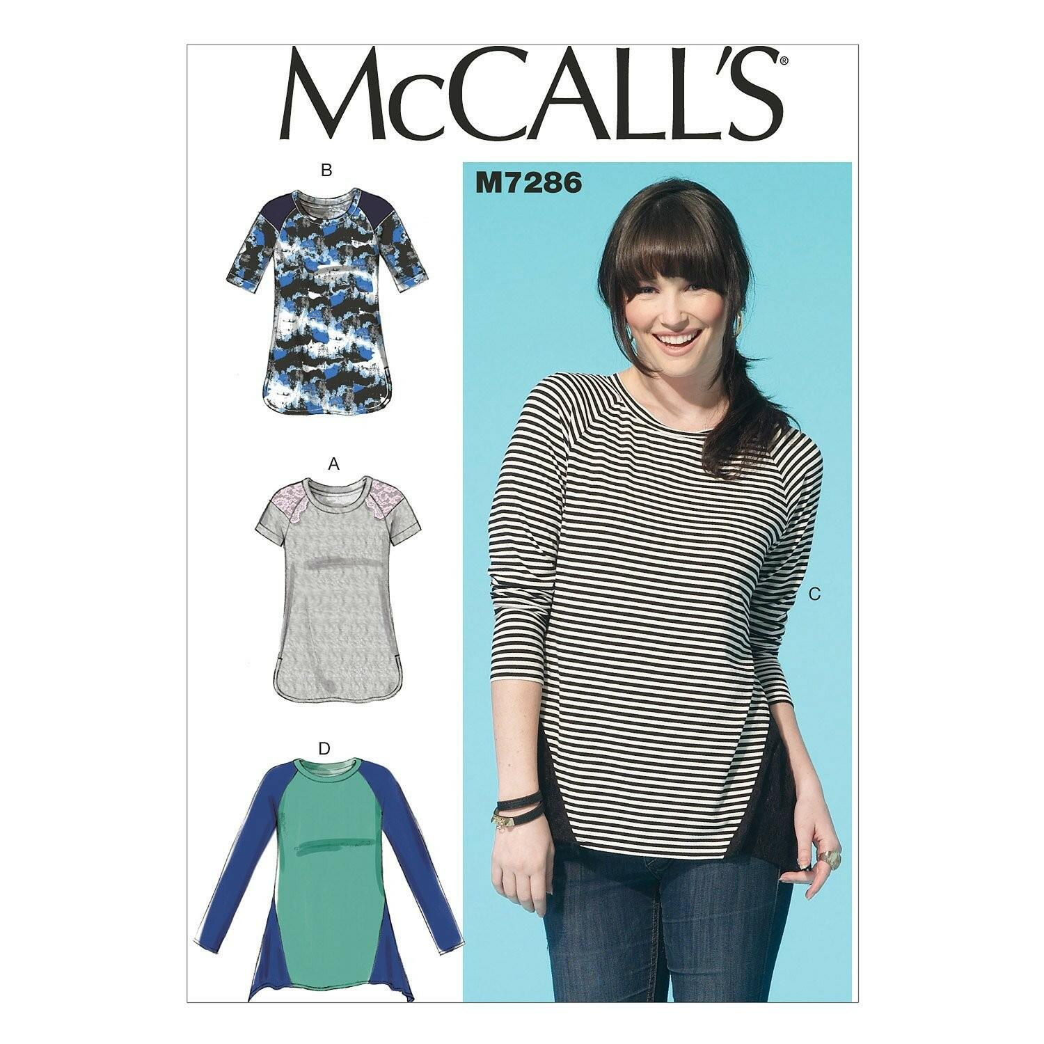 McCall's Patterns M7286 Misses' Tops, Y (X-Small-Small-Medium)