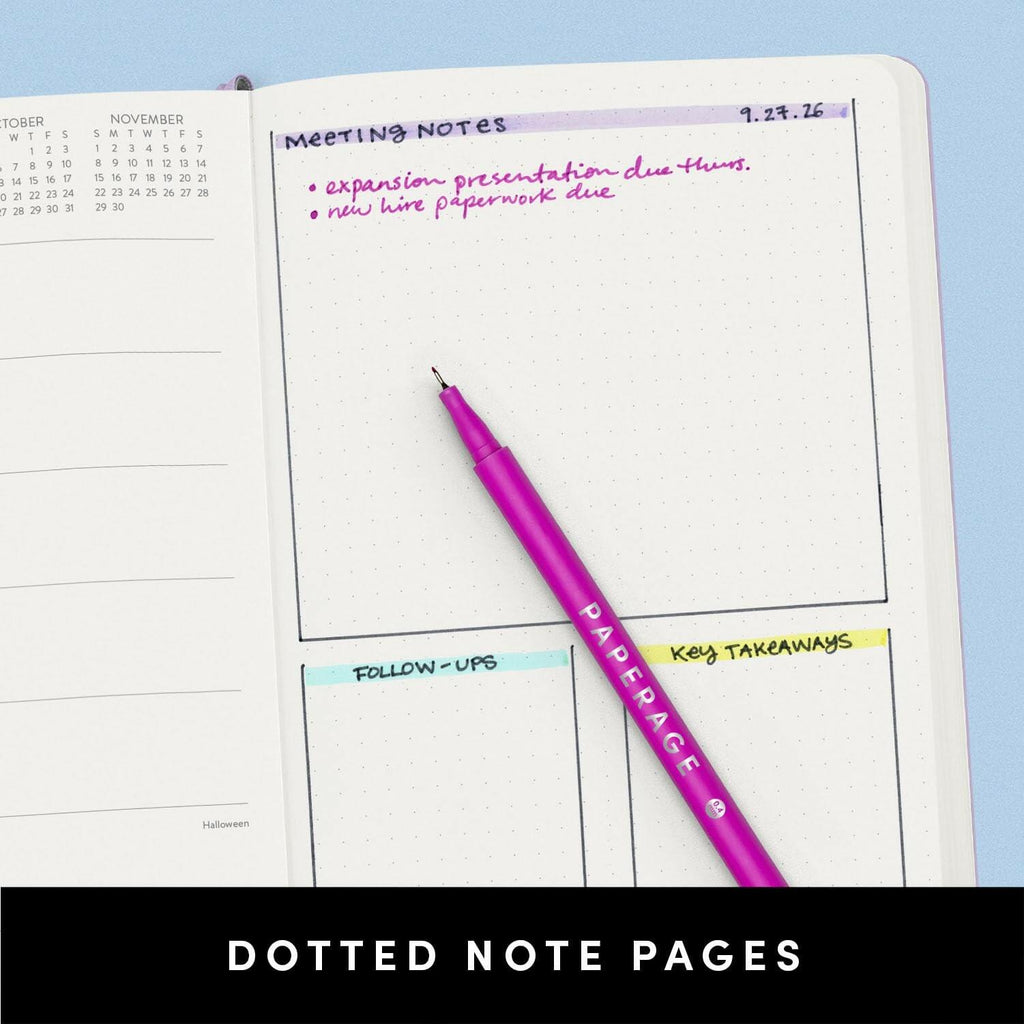 PAPERAGE 2026 Weekly & Monthly Planner, 12 Months (January 2026 - December