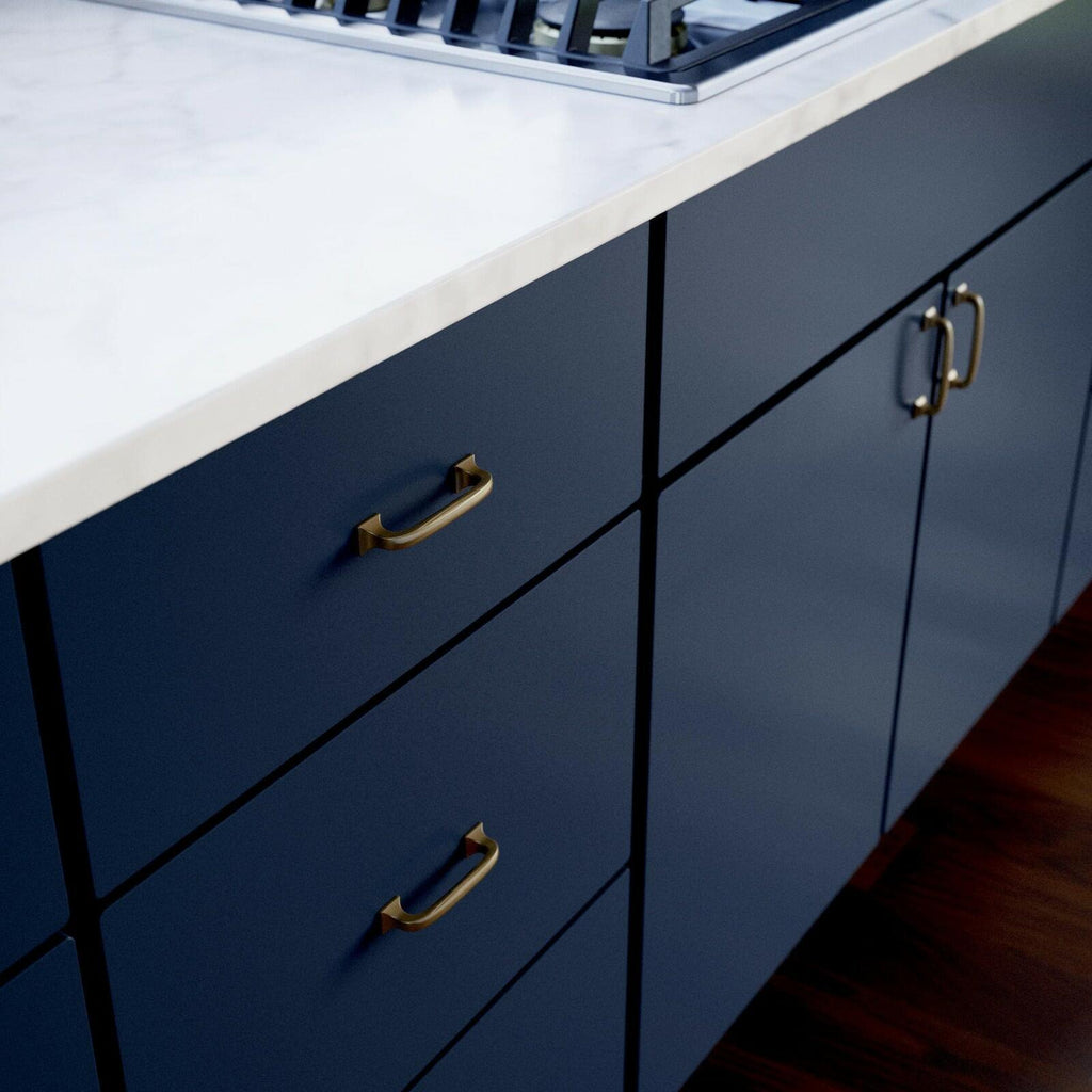 10-Pack Franklin Brass Lombard Cabinet Handles 3" Hole Center Pulls | Champagne