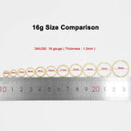 FANSING 16g 6mm Nose Hoop 16 Gauge Hinged Seamless Piercing Jewelry Ring for