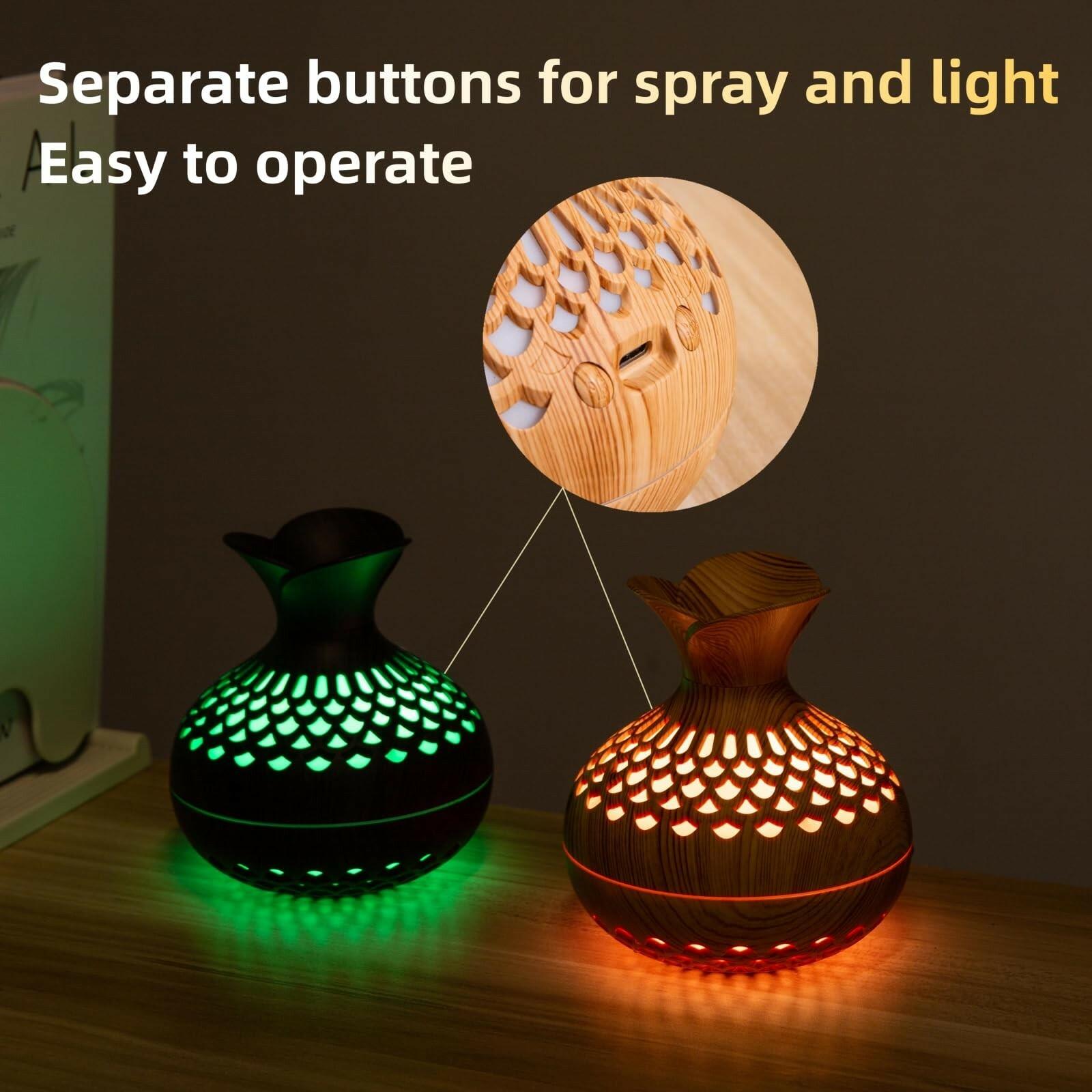 Colorful Cool Mini Humidifier, Flower Shape USB Personal Desktop Humidifier for