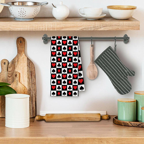ChenCraty Funny Poker Gifts Kitchen Hands Towels,Poker Party Decorations,Poker