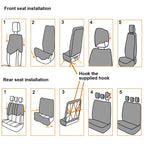 TNAIYH Car Seat Cover Full Set, Fashion Soft Sponge Vehicle Front and Rear Split