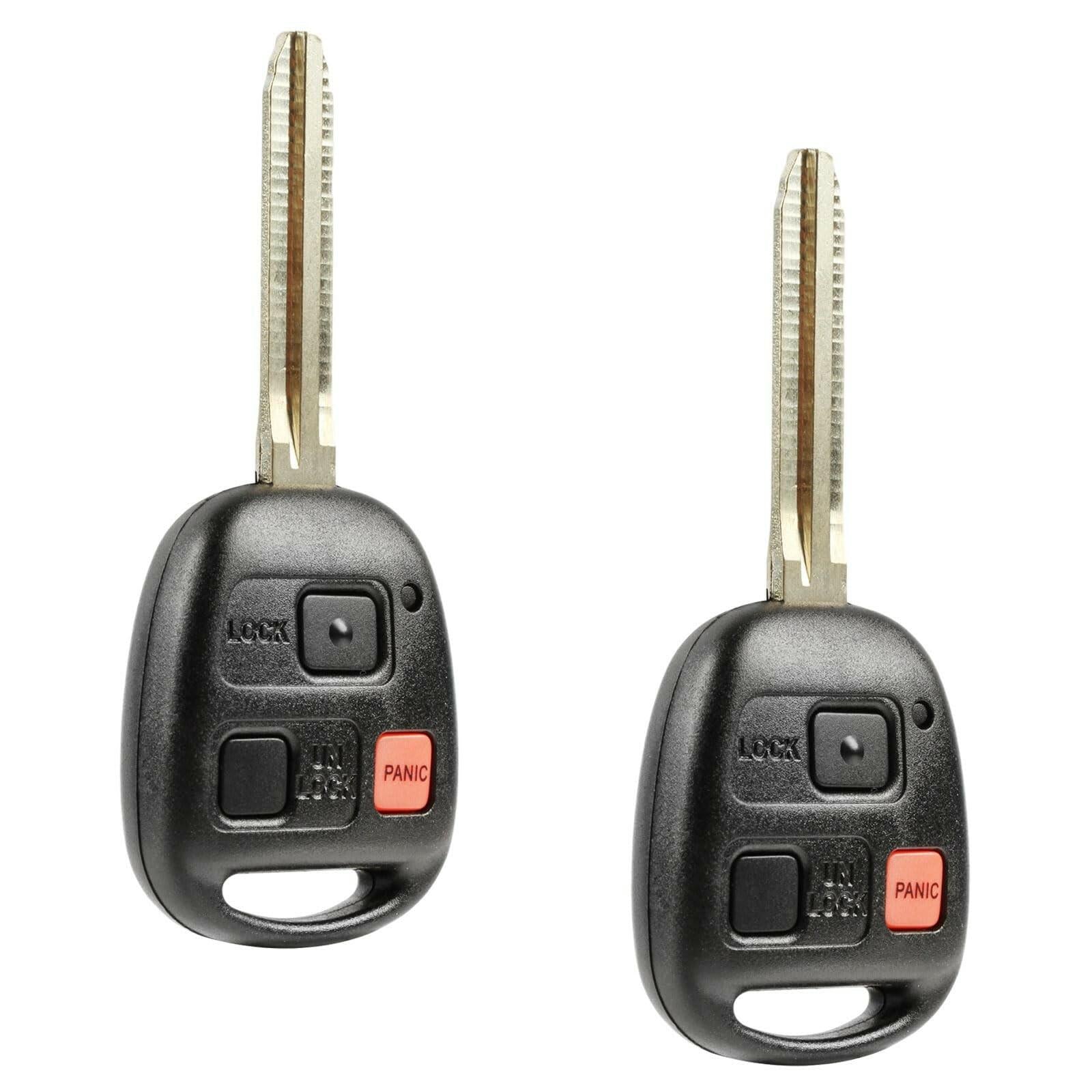 2 PACK Car Key Fob Keyless Entry Remote fits Toyota 1998 1999 2000 2001 2002