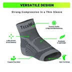 TechWare Pro Ankle Brace Compression Sleeve - Relieves Achilles Tendonitis,