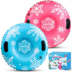 ZMLM Snow Tube for Sledding -2 Pack/3 Pack 36" Inflatable Snow Sled for Kids and
