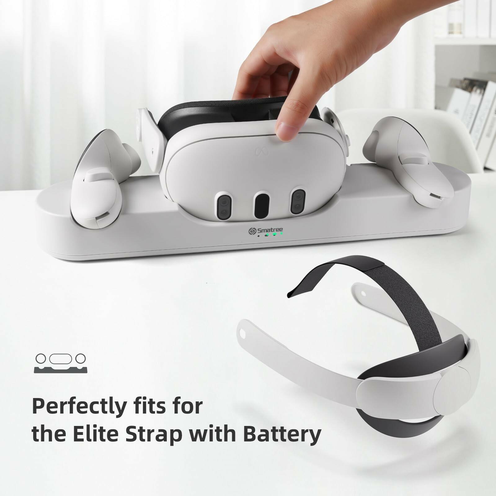 Smatree Charging Dock Compatible for Meta Quest 3S/Quest 3,Charge Controllers