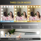 Gvnkvn Vanity Mirror with Lights 24x18 Inch, Lighted Makeup Mirror with 15