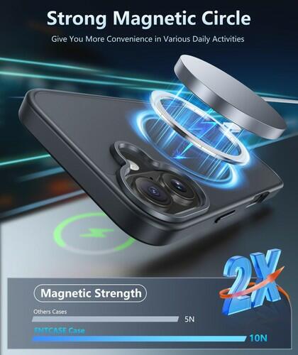 FNTCASE for iPhone 16 Phone Case: Compatible with MagSafe Slim Shockproof