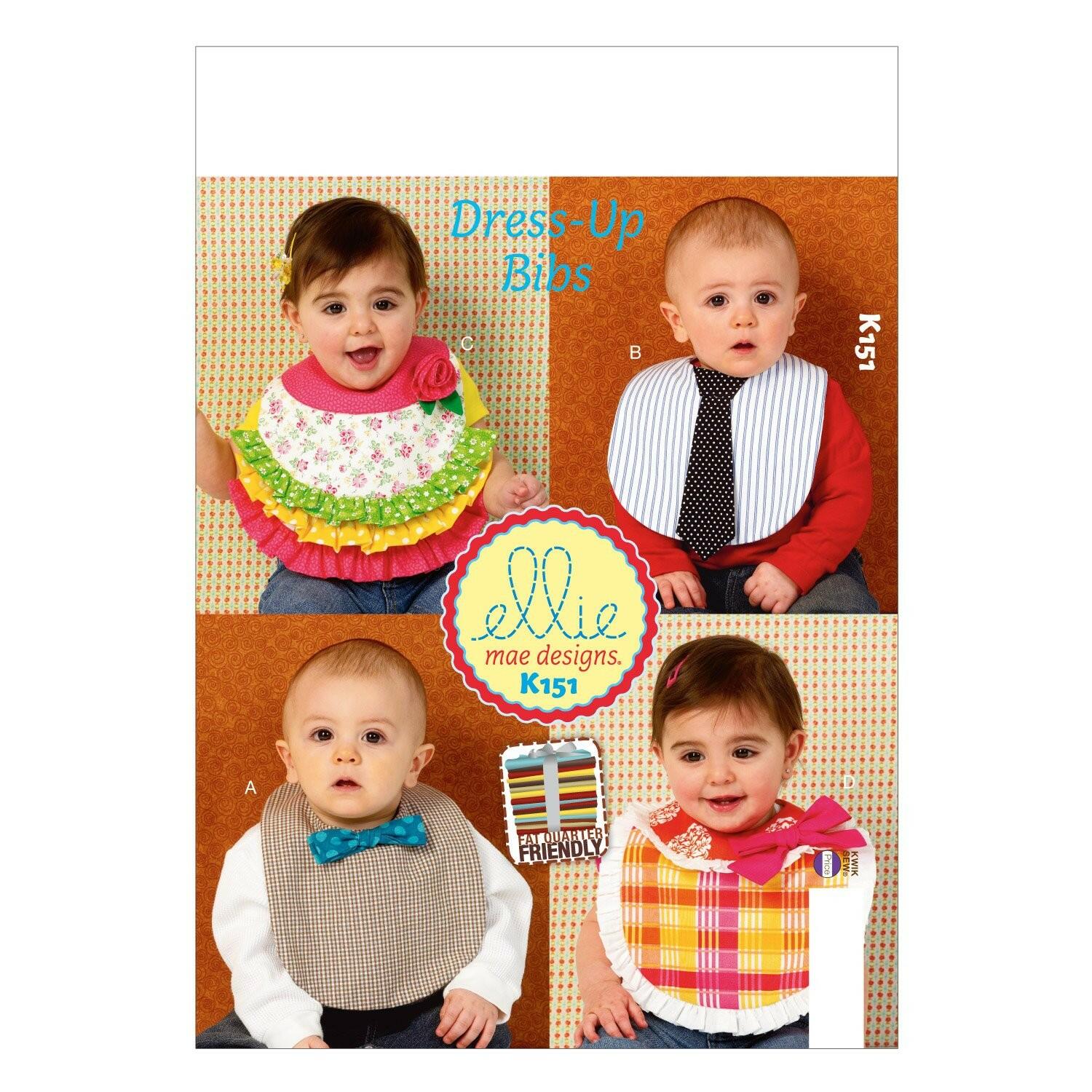 KWIK-SEW PATTERNS K0151 Bibs Sewing Template, One Size