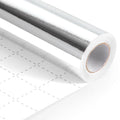 Silver Wrapping Paper, 17inch x 33ft Solid Color Metallic Lustre Paper, Silver