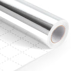 Silver Wrapping Paper, 17inch x 33ft Solid Color Metallic Lustre Paper, Silver