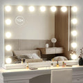 Gvnkvn Vanity Mirror with Lights 24x18 Inch, Lighted Makeup Mirror with 15