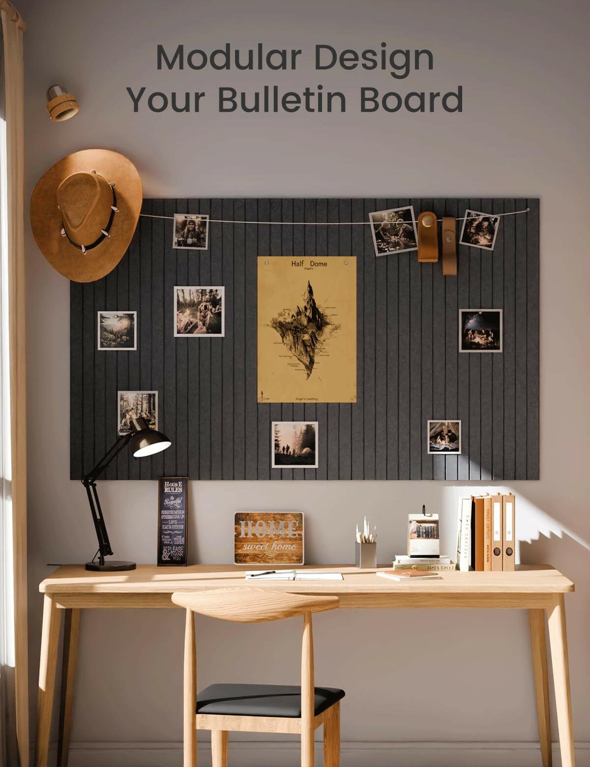 Fluxynara Large Felt Bulletin Board 48" x 36" Cork Board Alternative-12 Pack