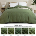 HOMBYS Oversized King Duvet Cover 120 x120 Inch, Ultra Soft Microfiber Olive