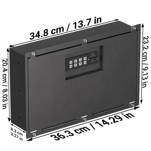 Mboko Hidden Wall Safe w/ Vent Cover Electronic Recessed Home Security