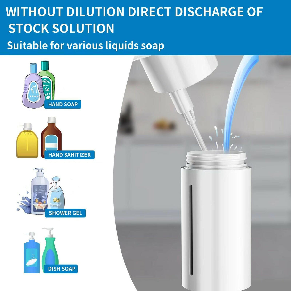 Aunmaon Automatic Soap Dispenser Touchless, Modern, Kitchen & Bathroom,
