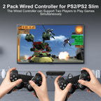 HaeBorl PS2 Controller, 2 Packs Wired Controller Compatible with PS2/PS2