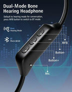 VQNV Bone Conduction Open-Ear Headphones, 25g, 10H Battery, IPX5