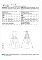 Vogue Patterns V1546 Misses' Lined Pleated Halter Dress with Neck Tie Sewing