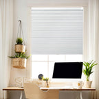 FabuBlinds 20" W x 48" H Cordless Cellular Shades, No Drill No Tools Honeycomb