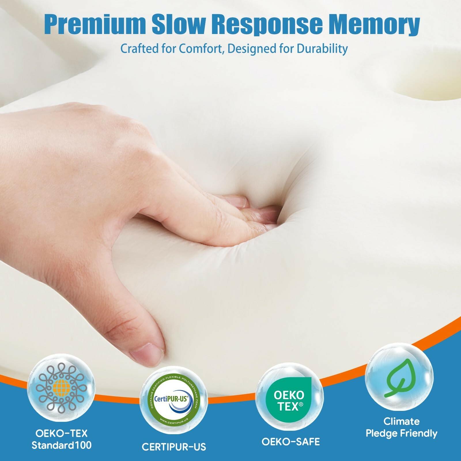 TranquilMoments Cervical Neck Pillow for Sleeping, Memory Foam Pillow for Neck