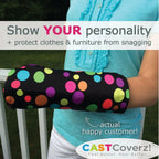 CastCoverz! Designer Arm Cast Cover - Black - Large Short: 13" Length X 13"