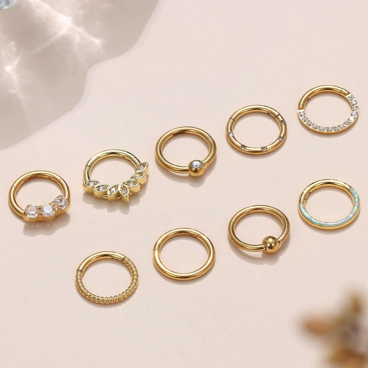 YADOCA Septum Nose Rings for Women Men - Gold Septum Rings 16G 18G Nose Ring