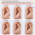 FANSING 16g 6mm Nose Hoop 16 Gauge Hinged Seamless Piercing Jewelry Ring for