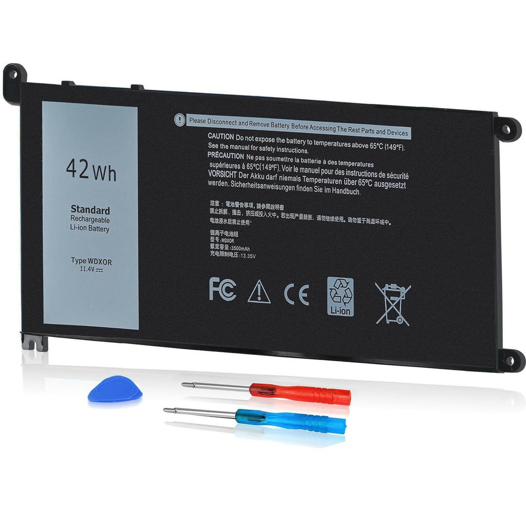 42Wh WDX0R WDXOR 11.4V Battery for Dell Inspiron 13 7375 7368 7378 5368 5378