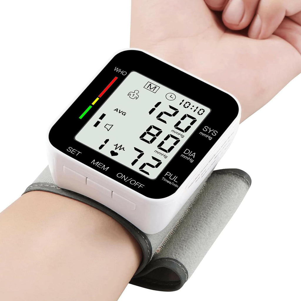 MMIZOO Wrist Blood Pressure Monitor Bp Monitor Large LCD Display Blood Pressure