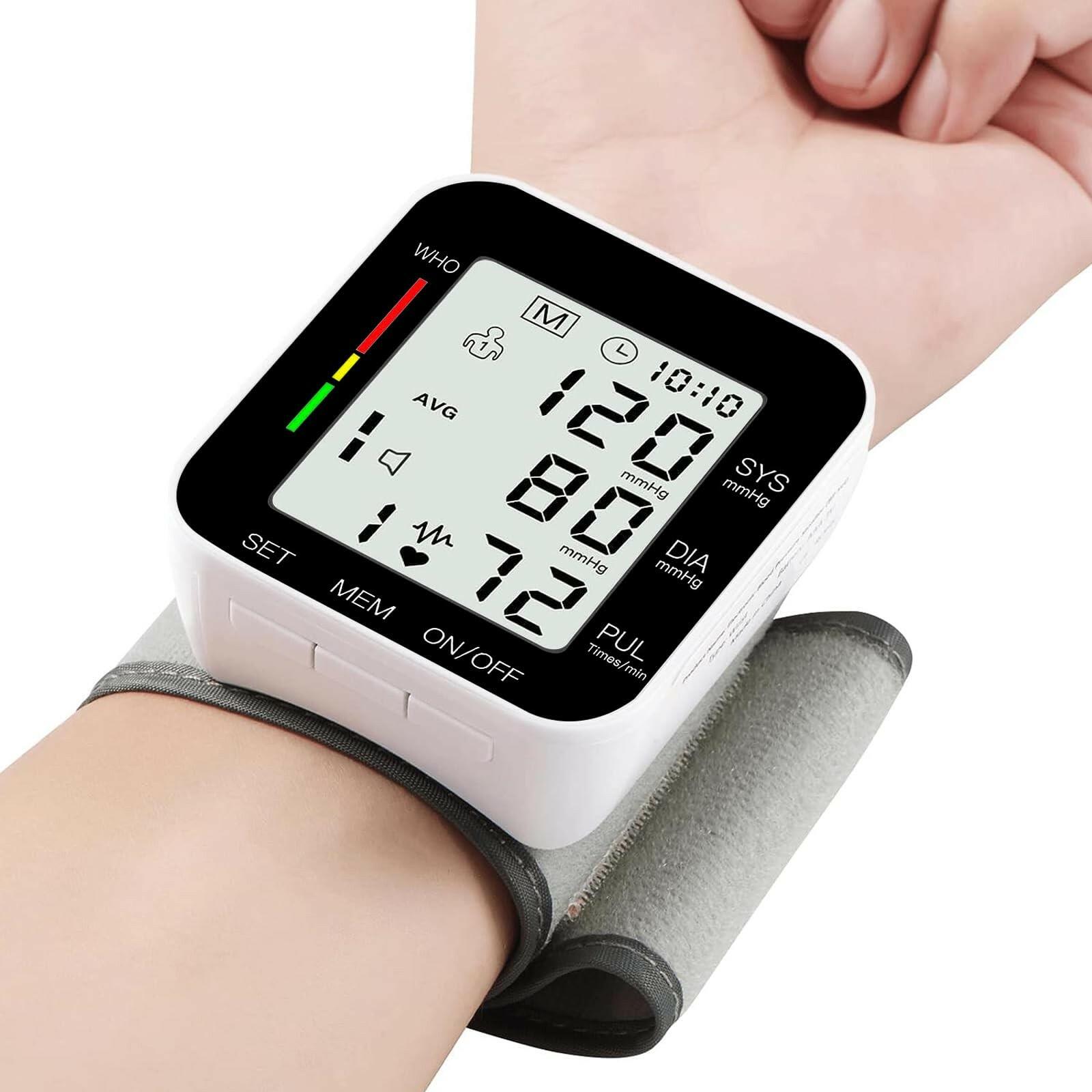MMIZOO Wrist Blood Pressure Monitor Bp Monitor Large LCD Display Blood Pressure