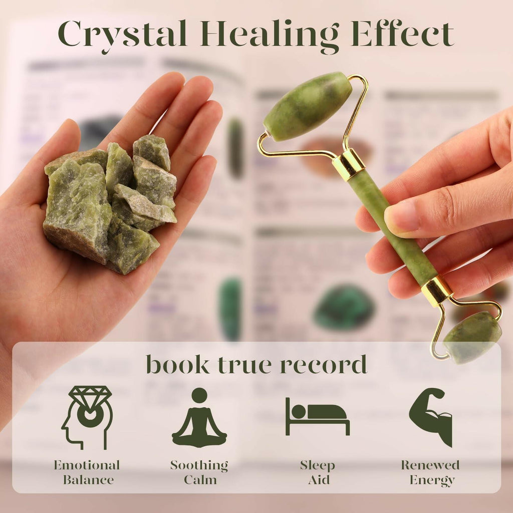 BAIMEI IcyMe Jade Face Roller & Gua Sha, Facial Beauty Skin Care Tools, Self