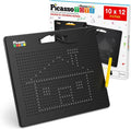 PicassoTiles Magnetic Drawing Board 748 Beads Pad Large 12x10 Inch STEM Writing