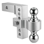 2'' Receiver 6'' Drop Rise Adjustable Trailer Tow Hitch Dual Ball-W/Lock 18500lb